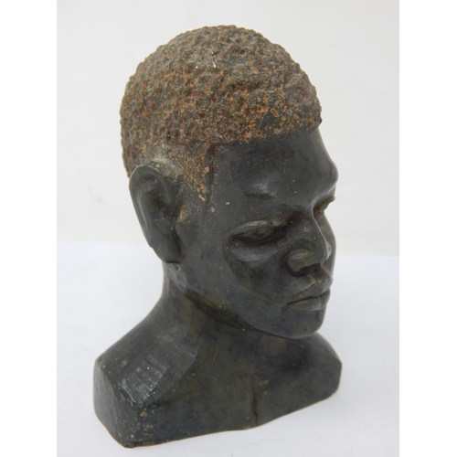 454 - South African Bust Sculpture by Casper Darare: Signed to Base 