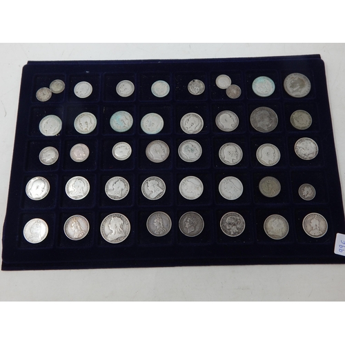 99F - A Tray Containing a Quantity of Silver GB Coinage Including George IV, Victoria Later (42)