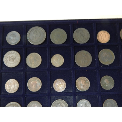 99G - A Tray Containing a Quantity of George III Coinage Including Cartwheel Pennies & Tuppences (24)