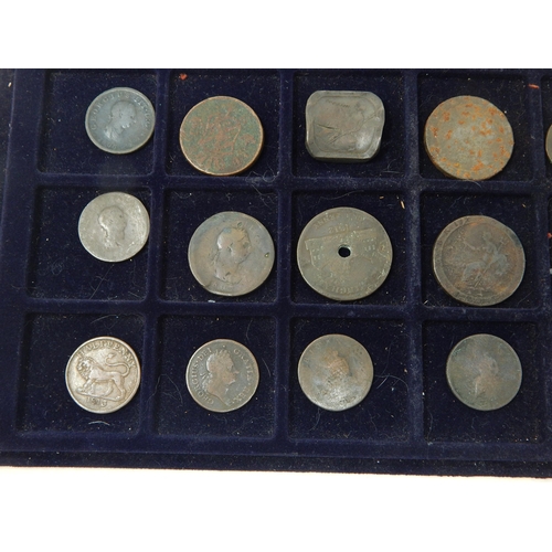 99H - A Tray Containing a Quantity of Georgian Coinage (24)