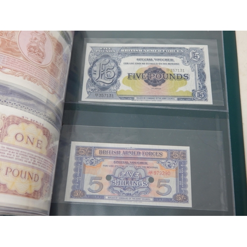 99R - An Album Containing a Large Amount of British Banknotes including £1 Notes (£120) £5 Notes (£15) £10... 