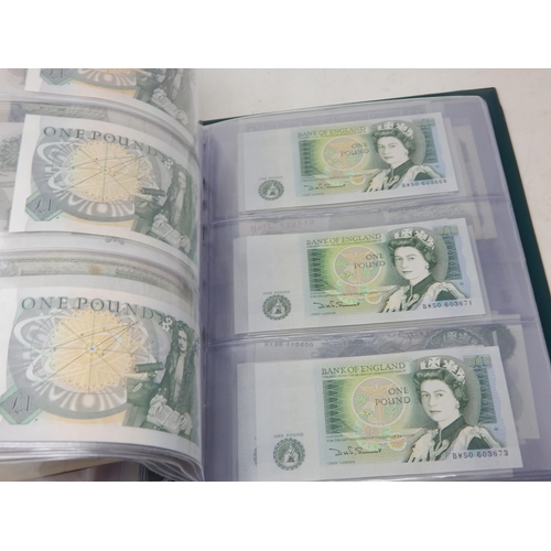 99R - An Album Containing a Large Amount of British Banknotes including £1 Notes (£120) £5 Notes (£15) £10... 