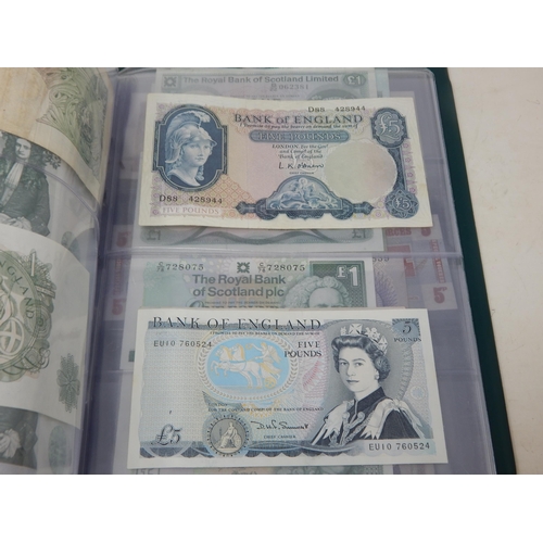 99R - An Album Containing a Large Amount of British Banknotes including £1 Notes (£120) £5 Notes (£15) £10... 