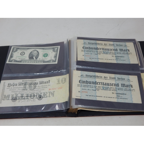 99S - An Album Containing a Quantity of World Banknotes