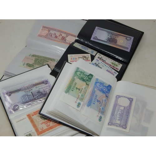 99T - 4 x Albums Containing a Quantity of World Banknotes