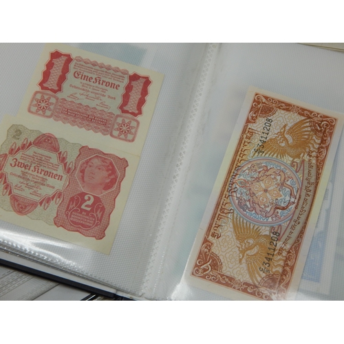 99T - 4 x Albums Containing a Quantity of World Banknotes