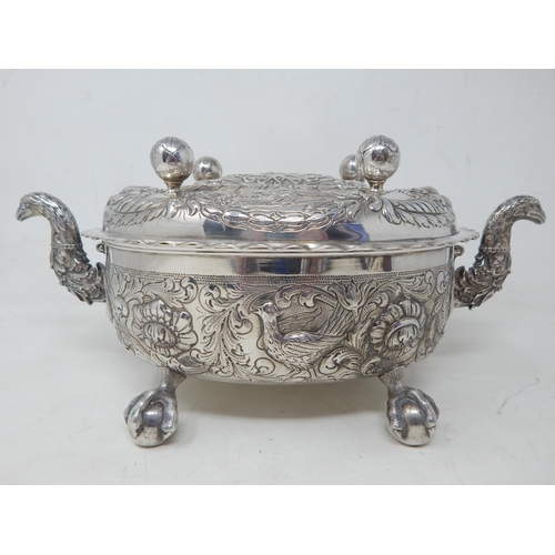 100C - Norwegian Silver 830s Soup Tureen: 1244g (40oz) This soup tureen is an example of a well-known, eleg... 