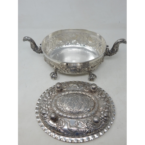 100C - Norwegian Silver 830s Soup Tureen: 1244g (40oz) This soup tureen is an example of a well-known, eleg... 