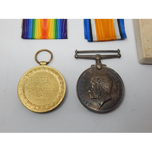 457 - WWI War & Victory Medals & Ribbons Awarded & Edge Named to: 23901 PTE C. THOMAS. GLOUC. R In Box pf ... 