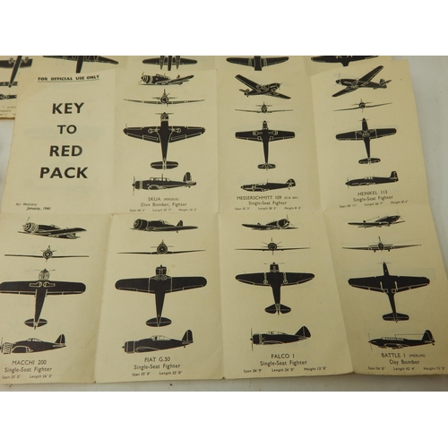 460 - WWII Air Ministry Issue 1941 Enemy Aircraft Pamphlets & Packs of Cards (4)