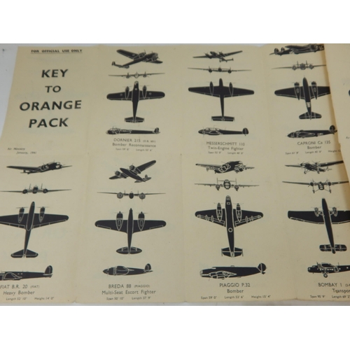 460 - WWII Air Ministry Issue 1941 Enemy Aircraft Pamphlets & Packs of Cards (4)