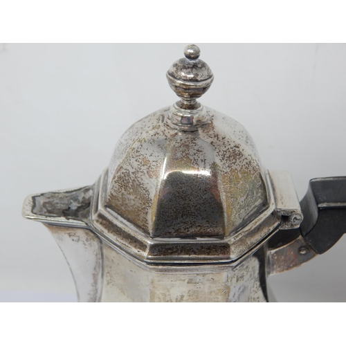 113 - Silver Hot Water Pot Hallmarked Sheffield 1917 by Thomas Bradbury & Son: Gross weight 404g