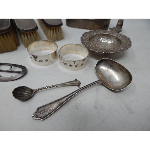 125 - A Quantity of Hallmarked Silver & Silver Mounted Items: Various Dates & Makers: Weighable Silver 294... 