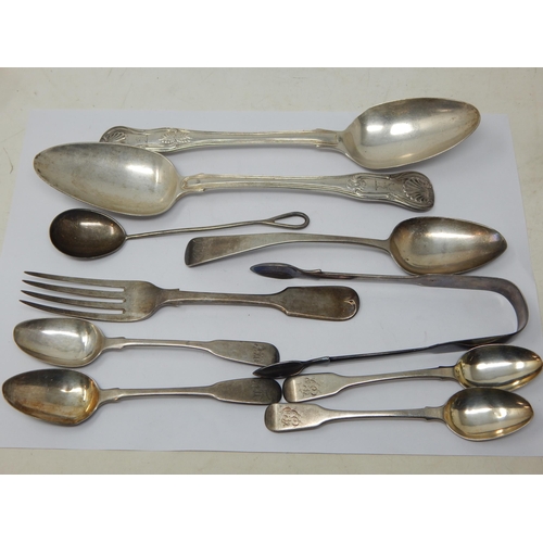 137 - A Quantity of Georgian & Later Silver Flatware: Various Dates & Makers: Weight 412g