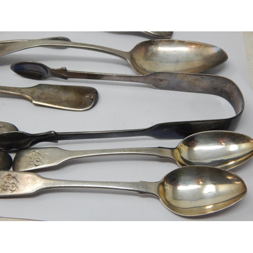 137 - A Quantity of Georgian & Later Silver Flatware: Various Dates & Makers: Weight 412g