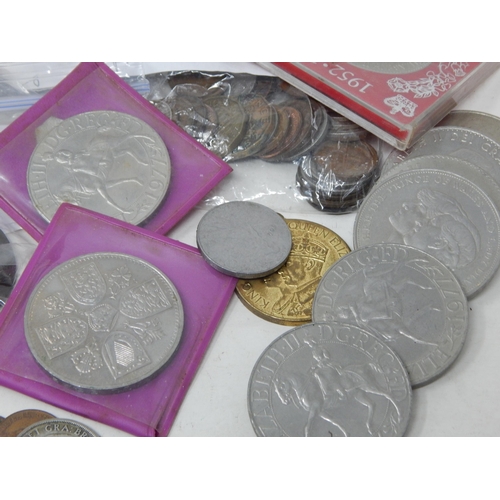 79 - A Quantity of Coins Including Silver: Sorting will reward