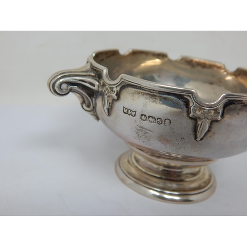 145 - Silver Twin Handled Bowl: Hallmarked Sheffield 1935 by Mappin & Webb: Weight 98g