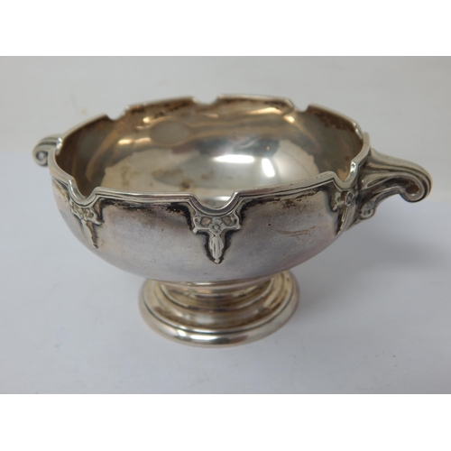 145 - Silver Twin Handled Bowl: Hallmarked Sheffield 1935 by Mappin & Webb: Weight 98g