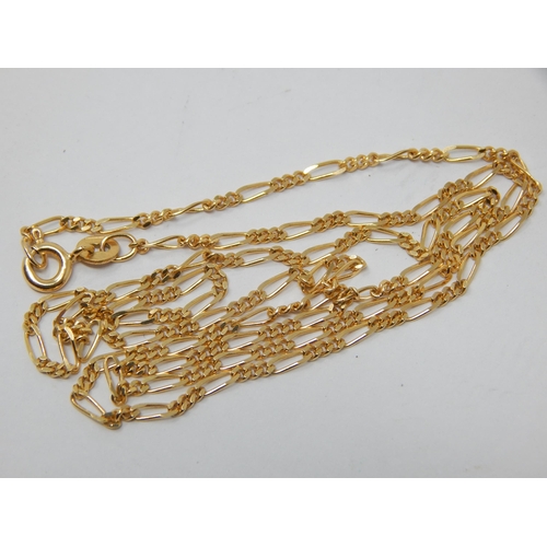 255 - 9ct Gold Necklace: Length 50cm: Weight 3.36g