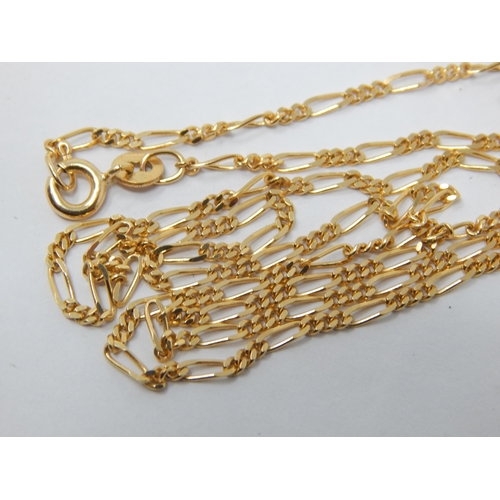 255 - 9ct Gold Necklace: Length 50cm: Weight 3.36g