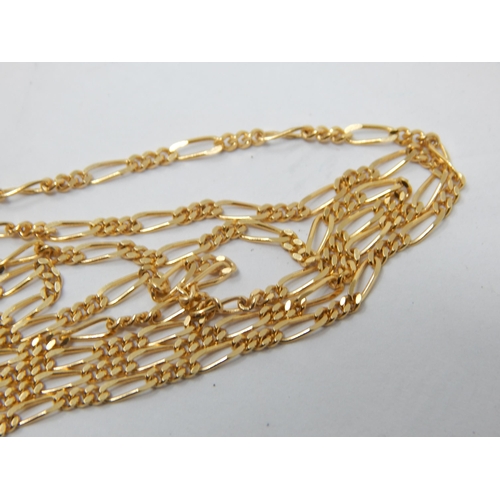 255 - 9ct Gold Necklace: Length 50cm: Weight 3.36g