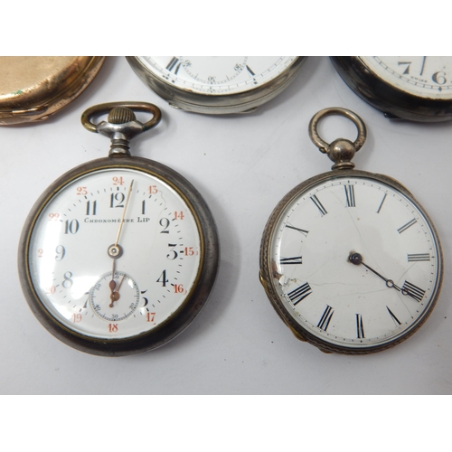 260 - 5 x Pocket Watches Including Silver Examples