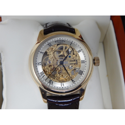 264 - 2 x Boxed Gentleman's Rotary Wristwatches