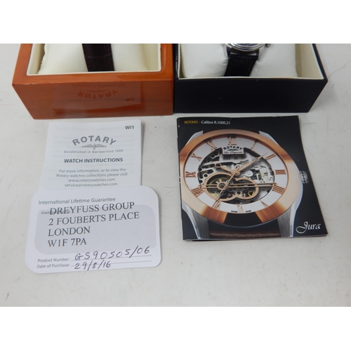 264 - 2 x Boxed Gentleman's Rotary Wristwatches