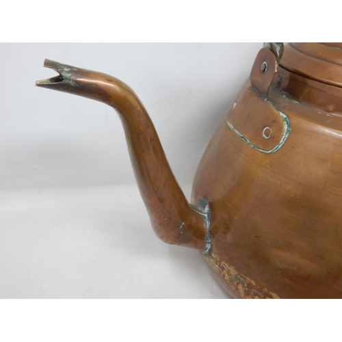 372 - Large Gypsy Style Copper Kettle