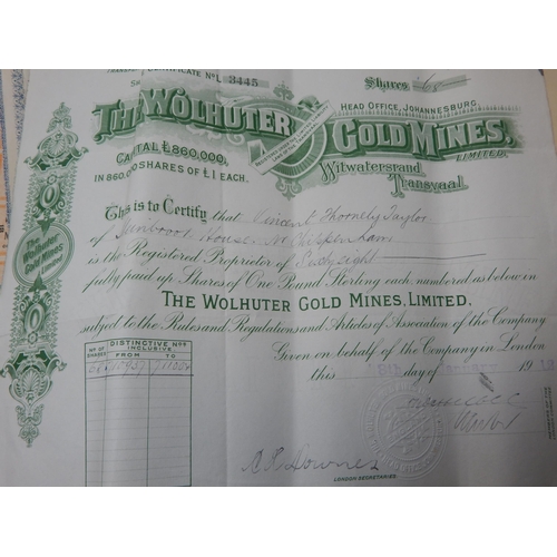 57 - A Large Quantity of Early 20th Century Bonds/Share Certificates for Gold Mines, Silver Mines, Copper... 