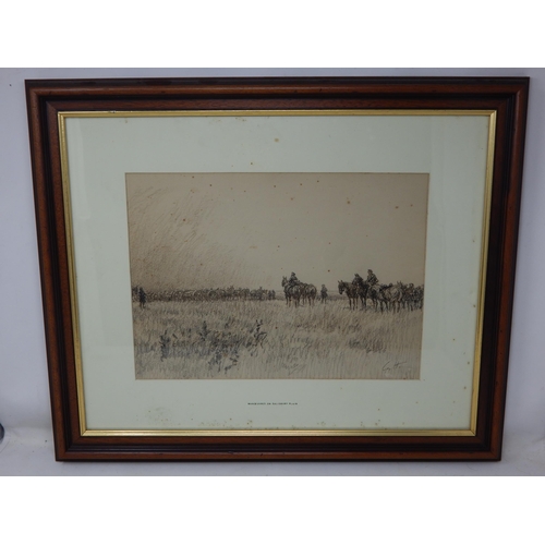 406 - WWI Signed Pencil Drawing 