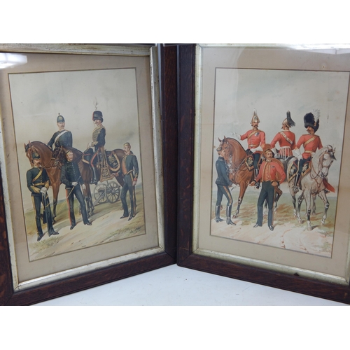 415 - 2 x C19th Century Coloured Military Engravings: Framed & Glazed: Measuring 51cm x 41cm