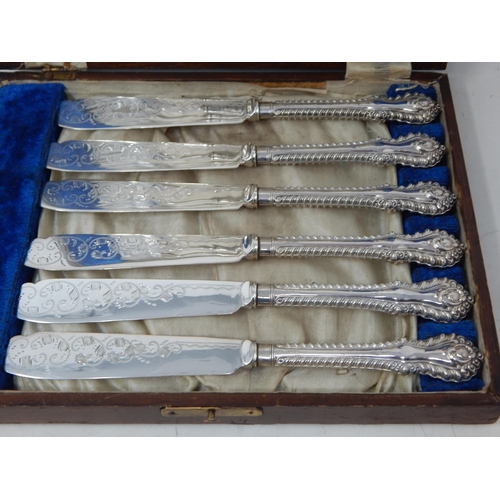 149S - An Edwardian Set of Silver Handled Fish Cutlery for 6 Place Settings: Hallmarked Sheffield 1908 by J... 