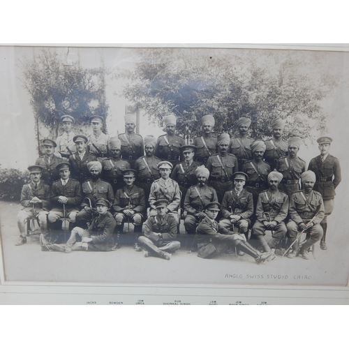 425 - Original WWI Black & White Photograph of 42nd Deoli Regiment of the British Indian Army: All Named o... 