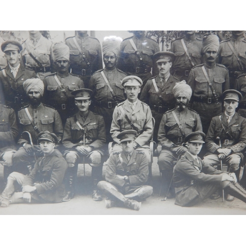 425 - Original WWI Black & White Photograph of 42nd Deoli Regiment of the British Indian Army: All Named o... 