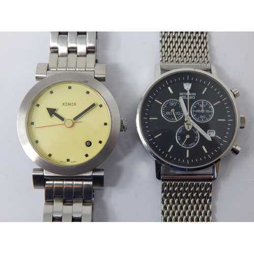 269 - Gentleman's Detomasa Milano Chronograph Wristwatch together with a Swiss Xemex Wristwatch with Date ... 