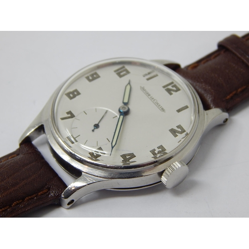 275 - Gentleman's Jaeger- Le Coultre Stainless Steel Wristwatch with Subsidiary Seconds Dial: Cal No 50147... 