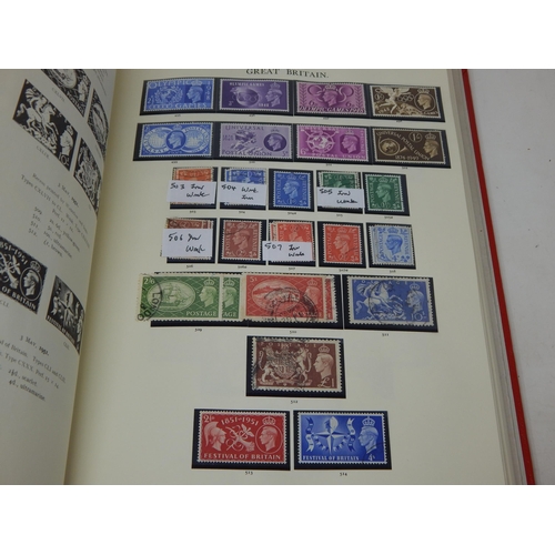 52 - The Stamps of Great Britain Contained in Four Red Stanley Gibbons Windsor Loose Leaf Albums: A Compr... 