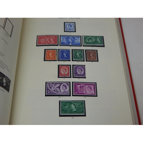 52 - The Stamps of Great Britain Contained in Four Red Stanley Gibbons Windsor Loose Leaf Albums: A Compr... 