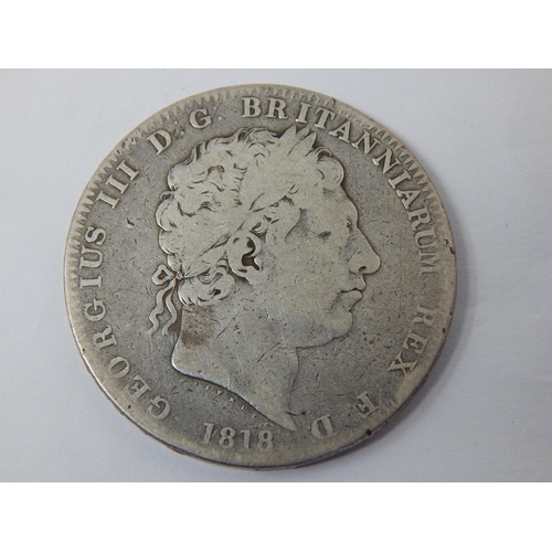 50C - George III Silver Crown 1818