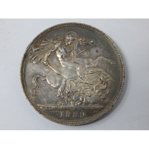 50I - Queen Victoria Silver Crown 1889