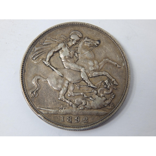 50K - Queen Victoria Silver Crown 1892