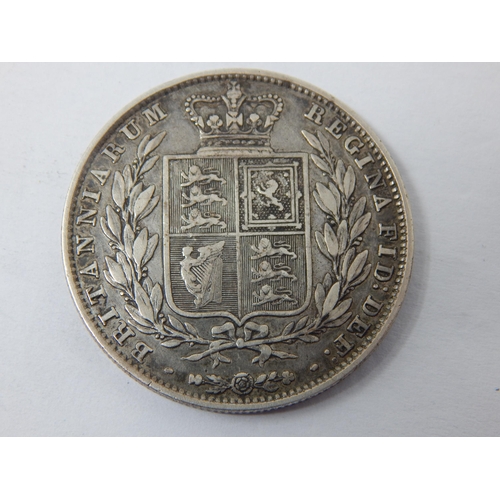 50S - Queen Victoria Silver Half Crown 1844