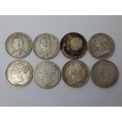 50U - Queen Victoria Silver Half Crowns 1879/80/87(2)/90/91/93/97