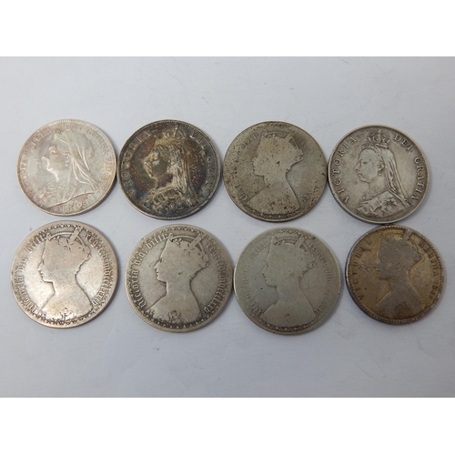 51 - Queen Victoria Silver Florins 1849 & Later (8)