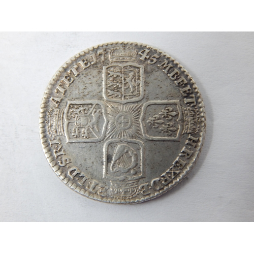 51H - George II Lima Silver Shilling 1745