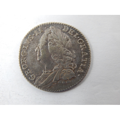 51I - George II Silver Sixpence 1758