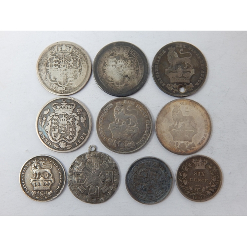 51K - George III/IV/William IV Silver Shillings /Sixpences