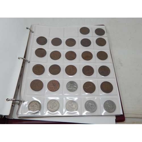 49L - Stanley Gibbons Red Coin Album Containing a Quantity of Coinage Including Silver