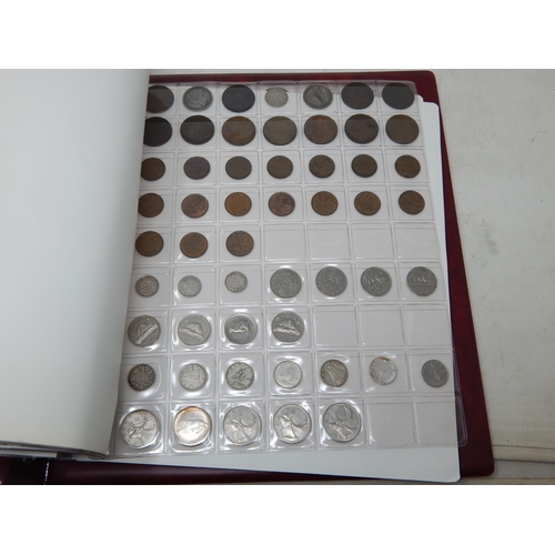 49L - Stanley Gibbons Red Coin Album Containing a Quantity of Coinage Including Silver